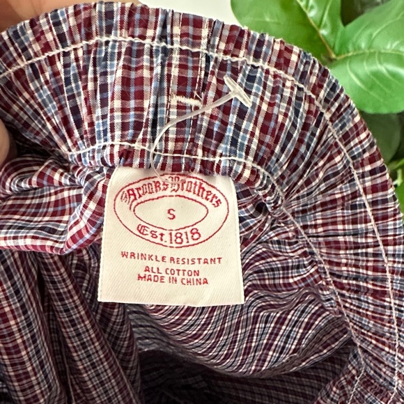 Brooks Brothers Men's Checkered Lounge Pants-Blue and Red-NWOT - Picture 2 of 4